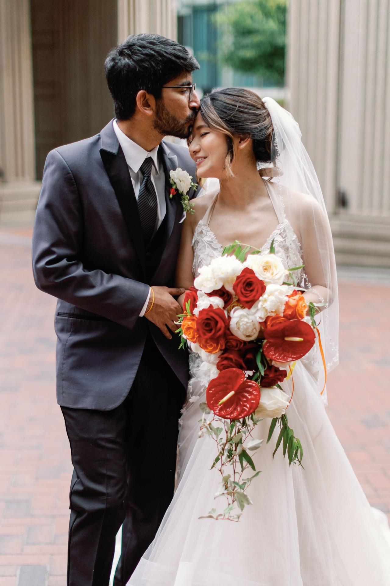 Waldorf Astoria Wedding Bride and Groom Kiss